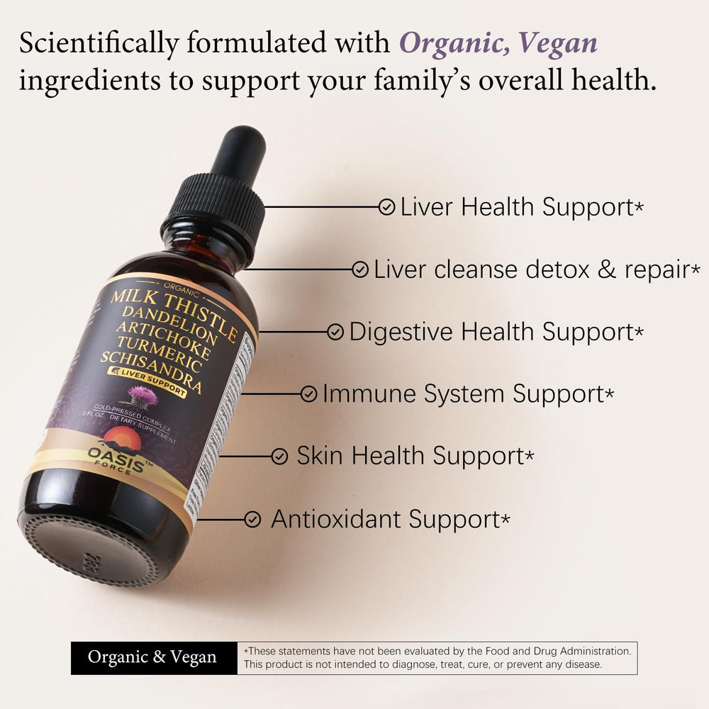 OASIS FORCE Organic Milk Thistle seeds close-up for natural detox ingredients