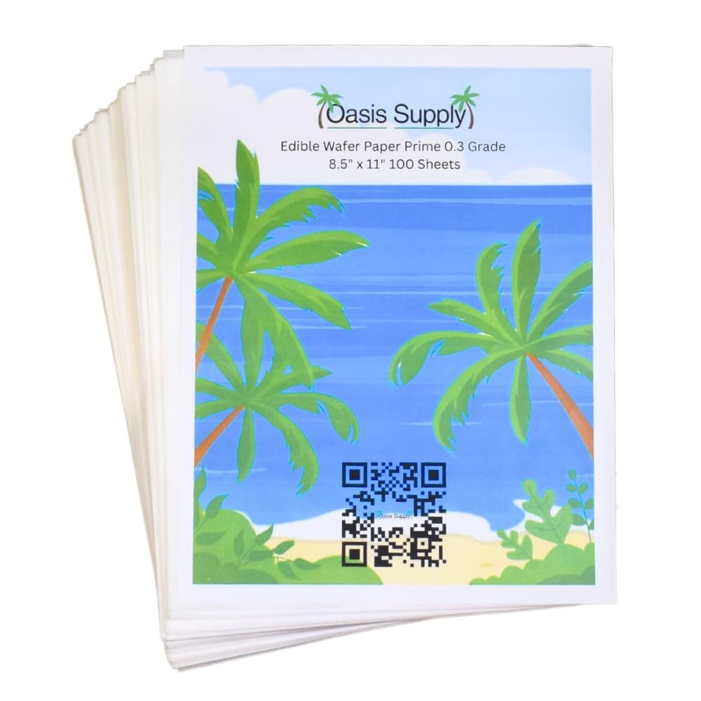Oasis Supply wafer paper sheets closeup highlighting texture and quality