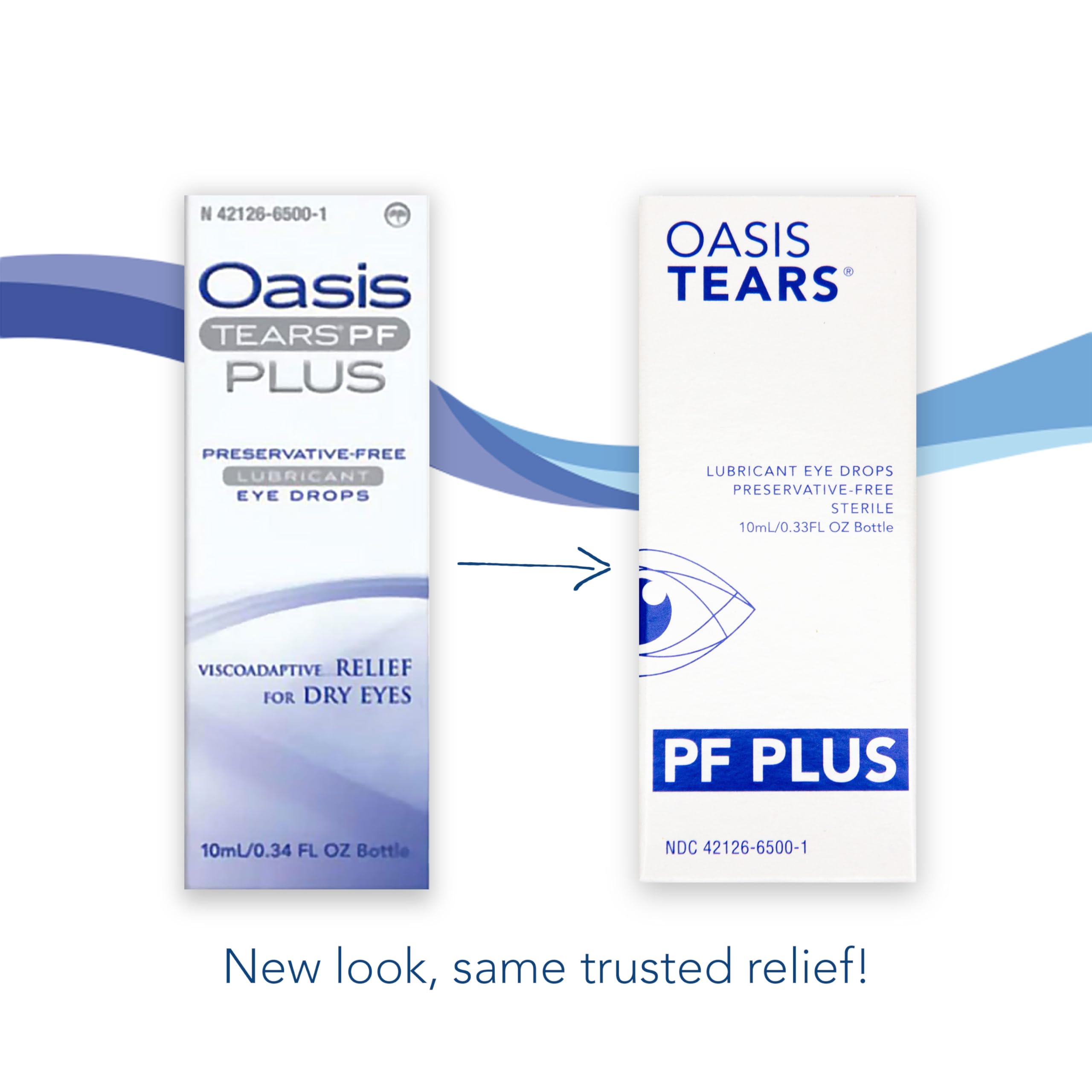 Oasis TEARS OT6500 PF Plus hydrates the ocular surface for daily comfort.