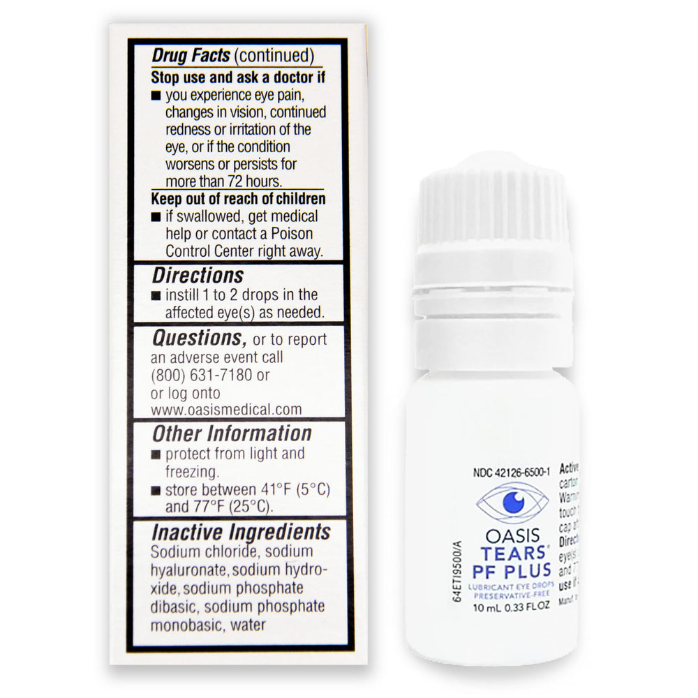 Oasis TEARS OT6500 PF Plus multi-dose tip for clean, convenient application.