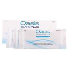 Oasis TEARS PLUS dispensing action highlights hygienic, preservative-free relief