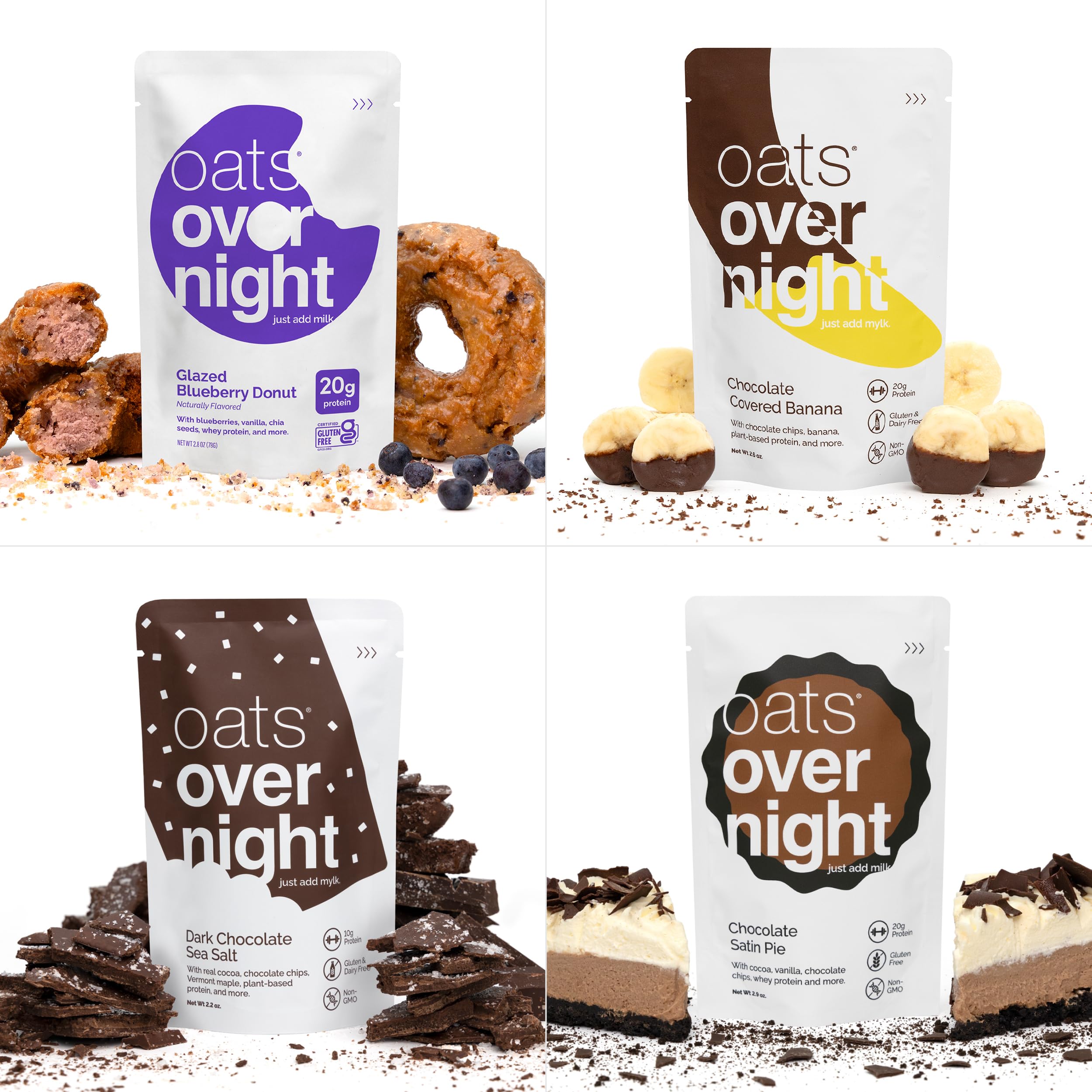 Oats Overnight Dark Chocolate Sea Salt flavor satisfying protein option