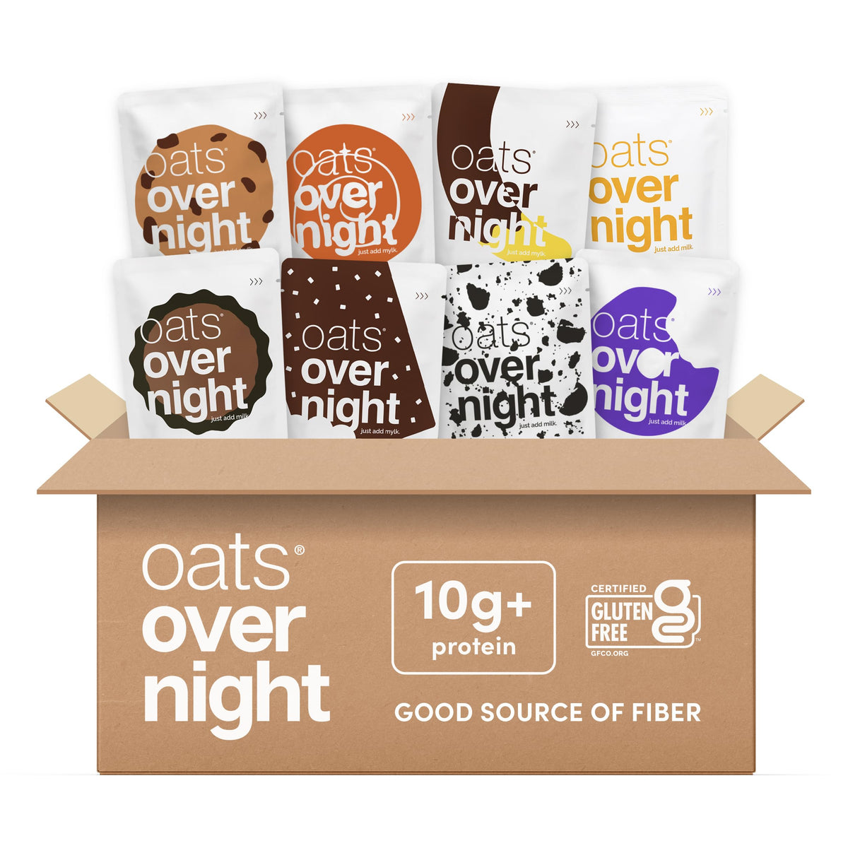 Oats Overnight Salted Toffee flavor ready to mix for a protein breakfast
