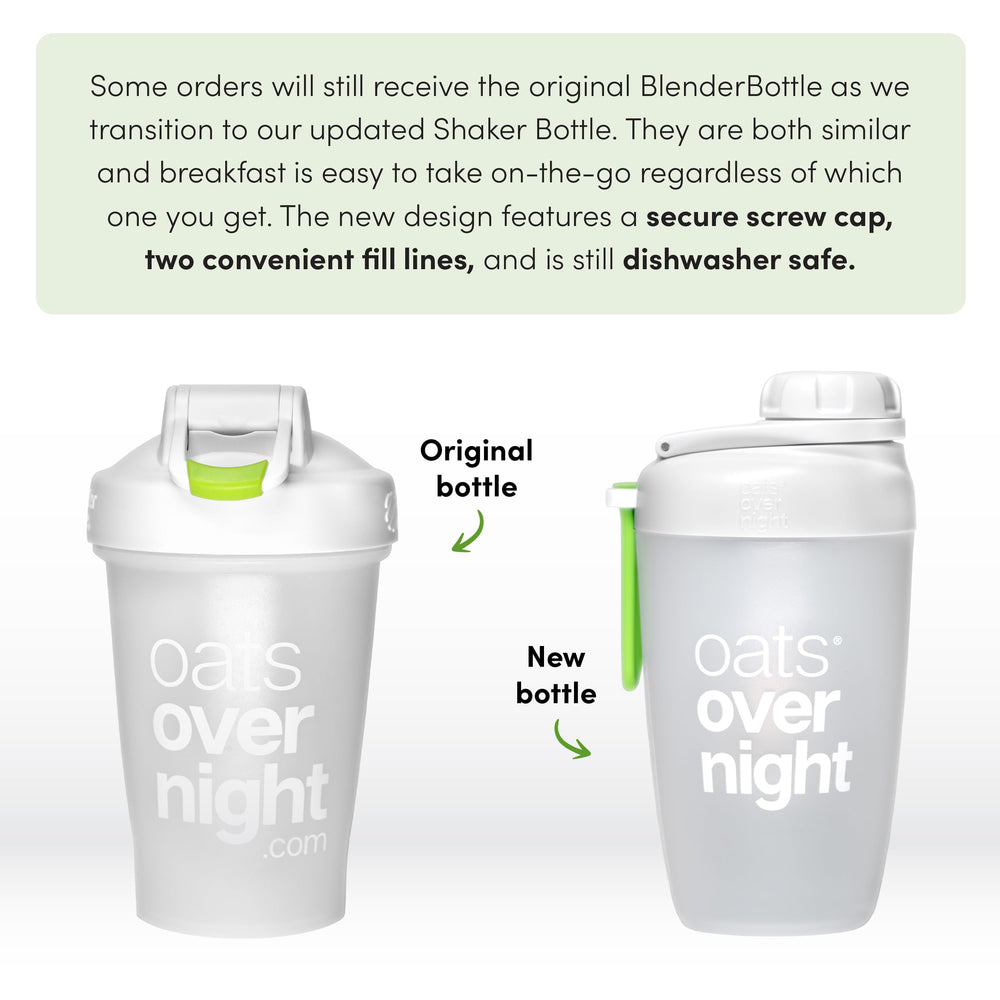 Oats Overnight Gluten-free oats bowl highlights certified gluten-free ingredients.