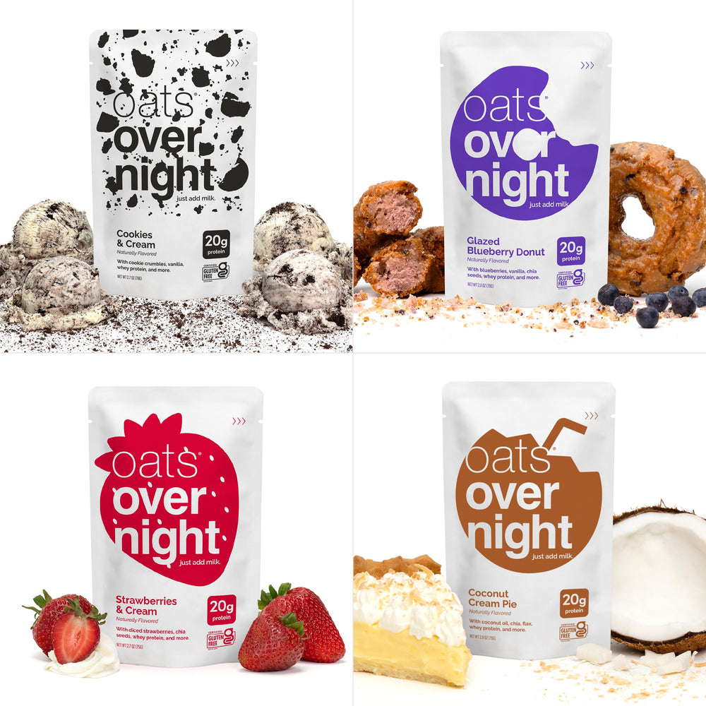 Oats Overnight Grab-and-go breakfast option with protein and fiber.