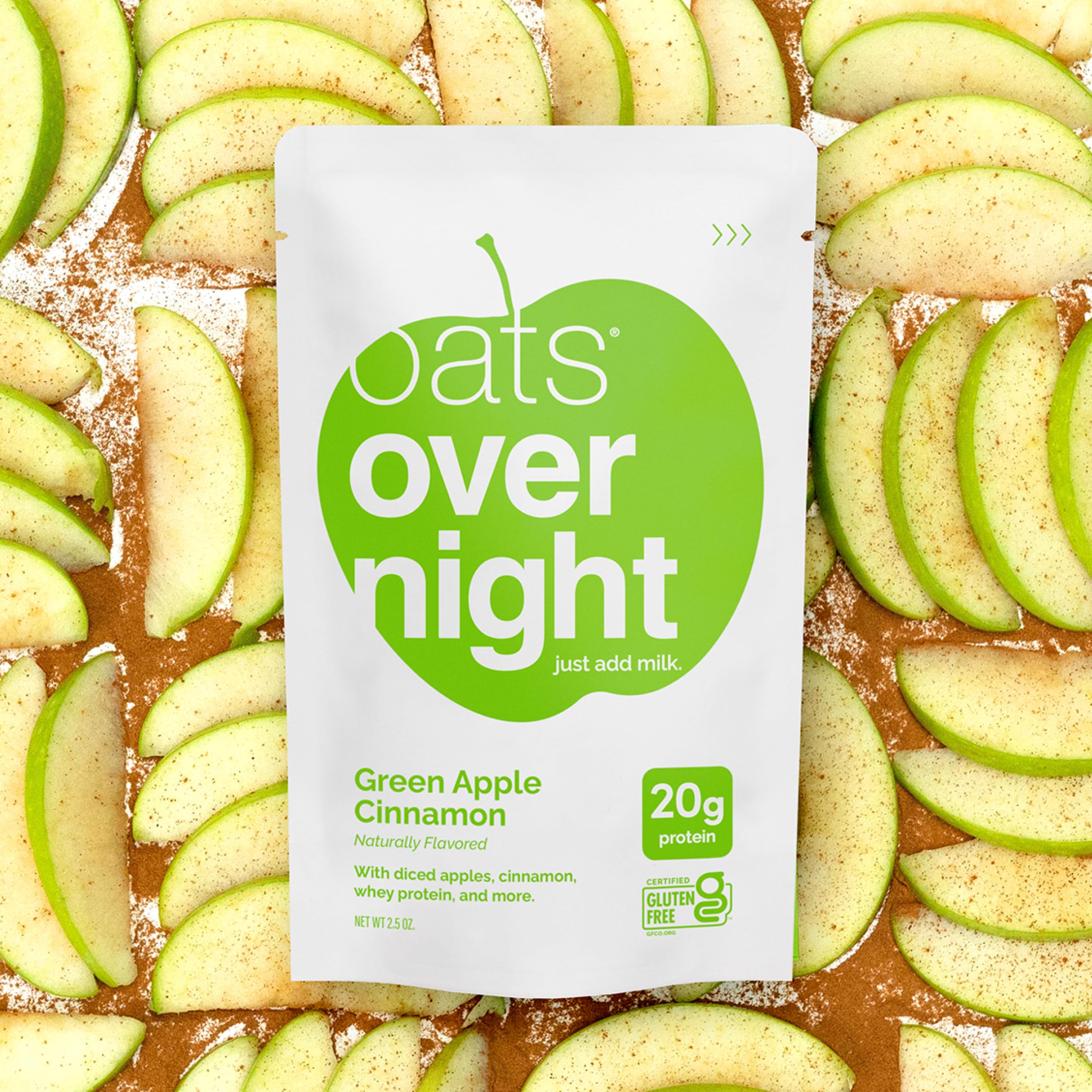 Oats Overnight Green Apple Cinnamon fiber-rich option for lasting fullness.