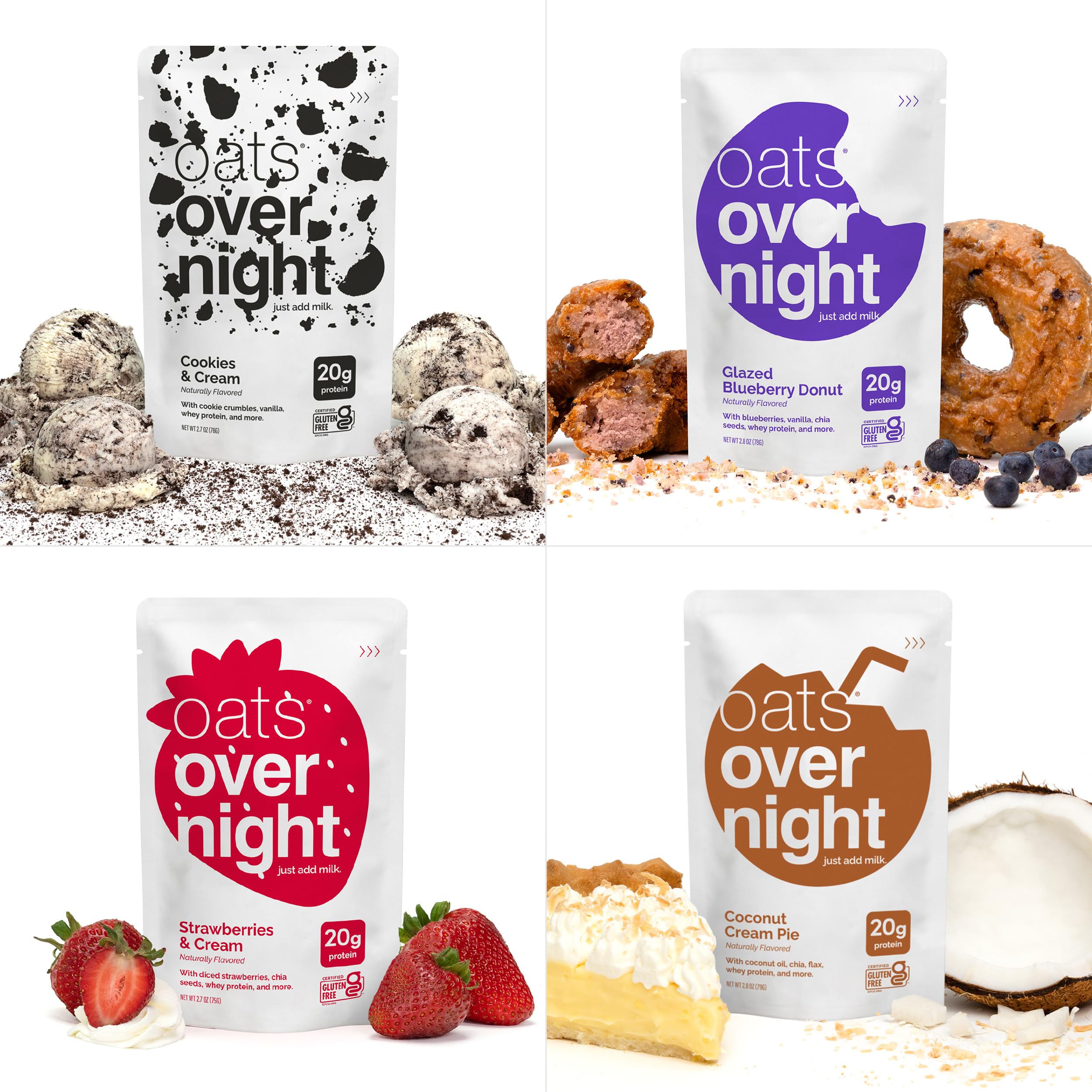 Oats Overnight morning commute ready shows convenient nutrition on the go