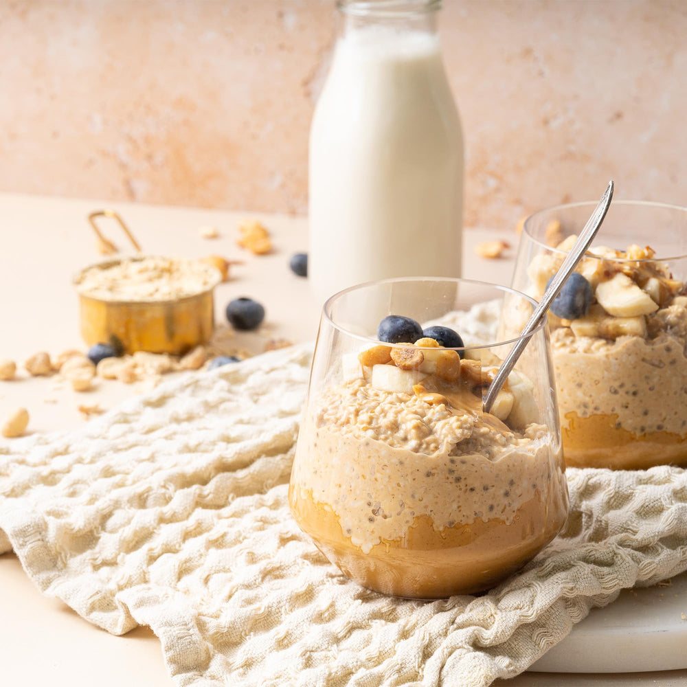 Oatsome PBfit Overnight Oats 11g protein per serving in a ready-to-eat cup