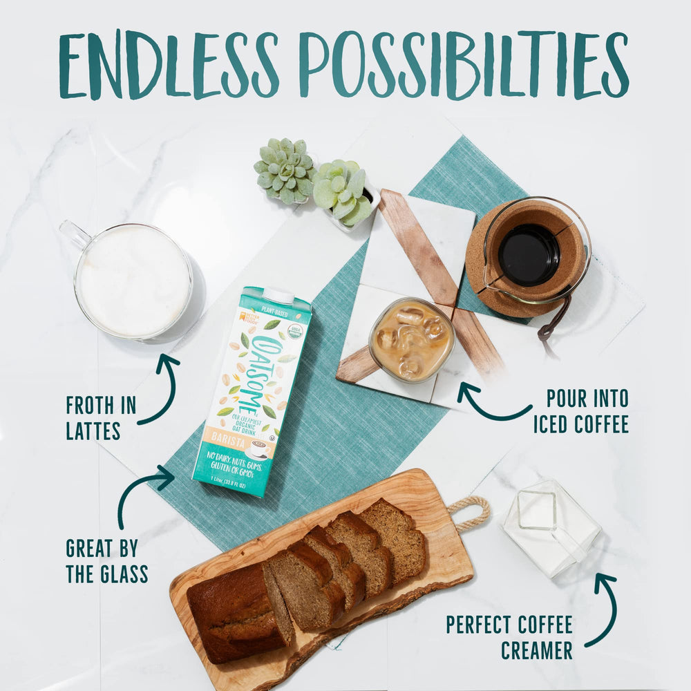 Oatsome Barista baking with oat creamer for moist, dairy-free desserts.