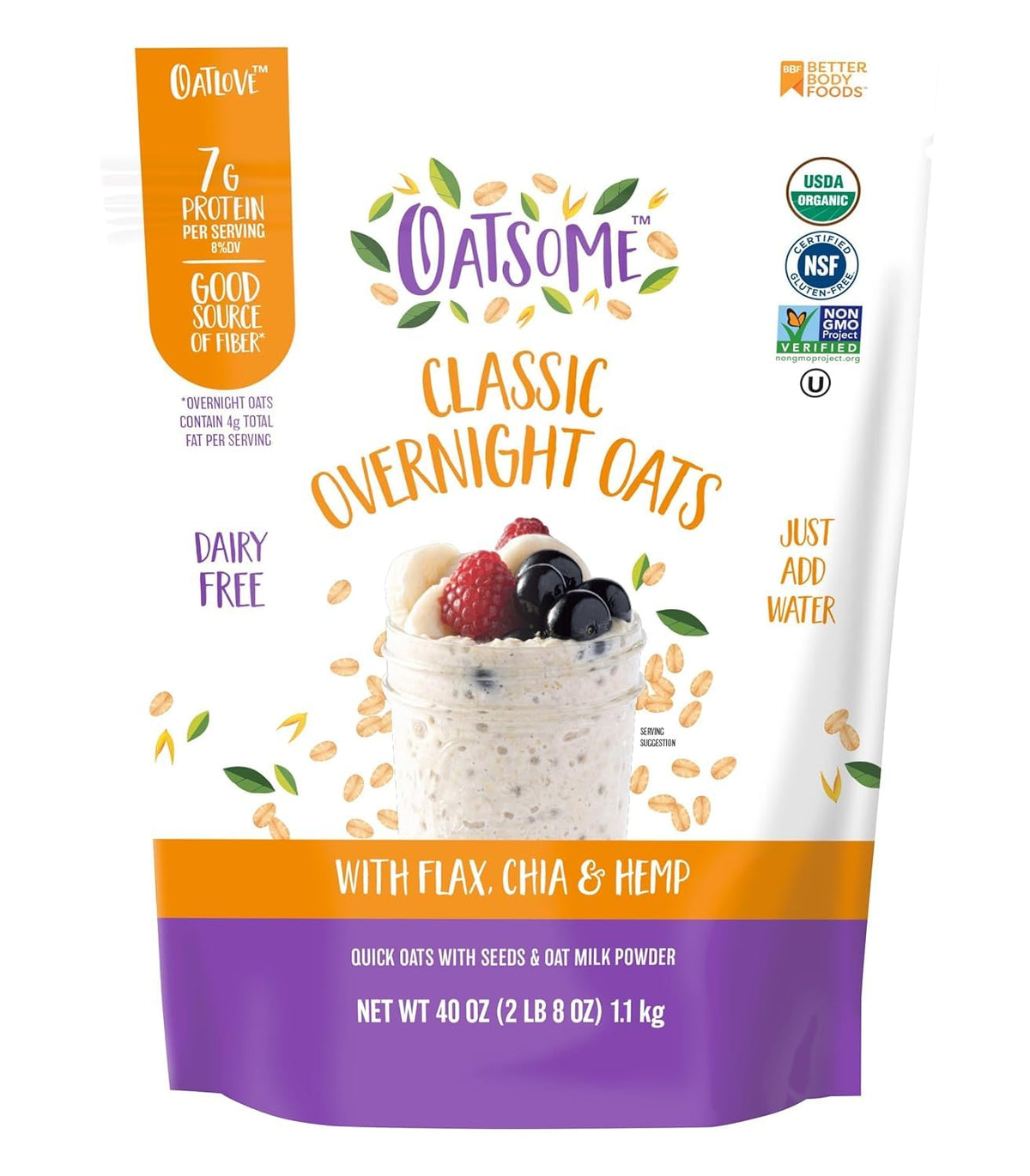 Oatsome overnight oats with chia seeds for a protein-packed breakfast