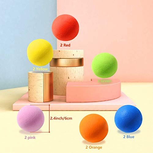 Oazoxcx soft foam balls in orange and yellow boost color recognition during play.