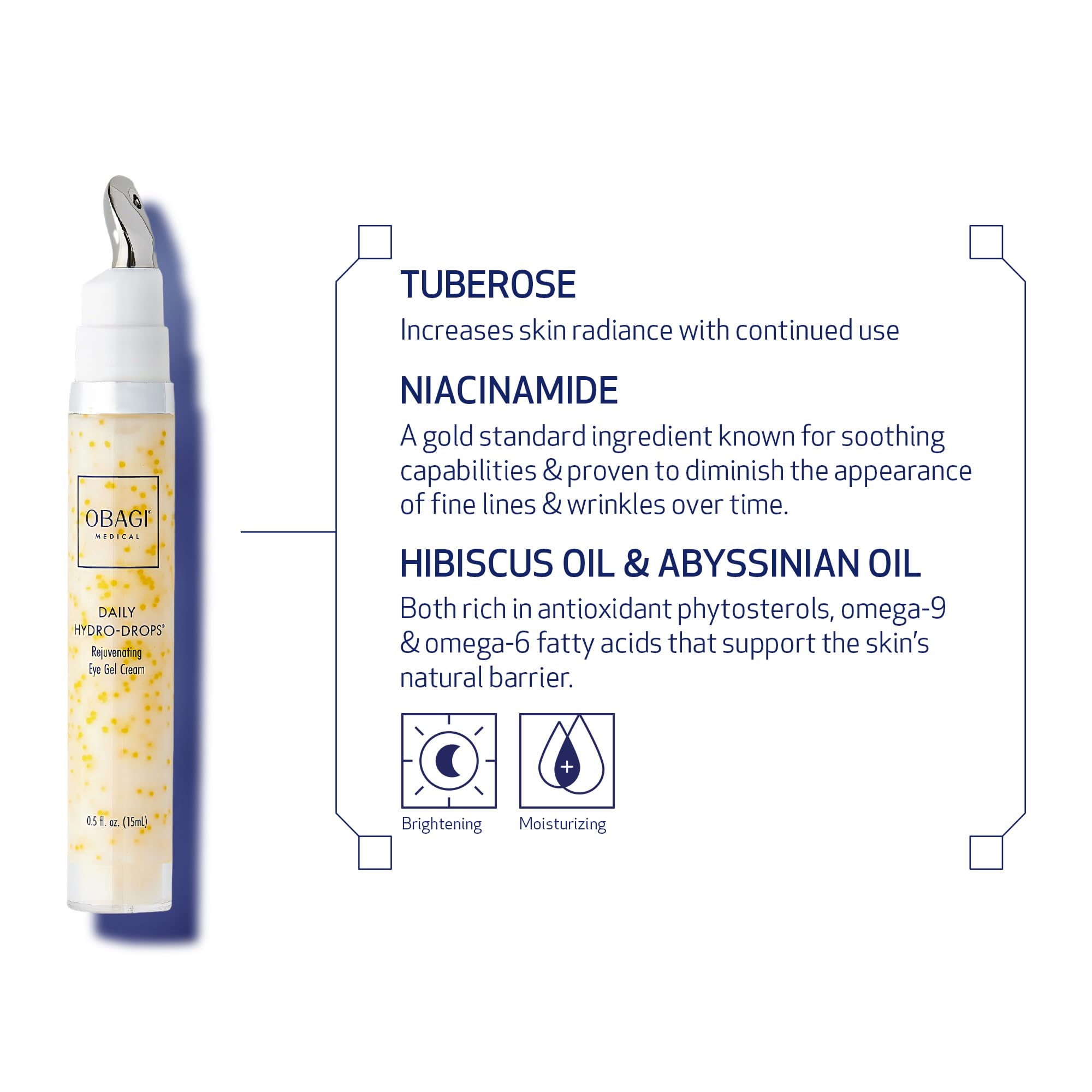 Daily routine shot demonstrates simple, quick application with Obagi gel.