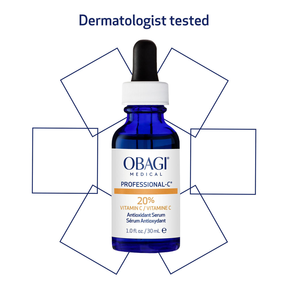 Obagi dermatologist-tested label on product packaging.