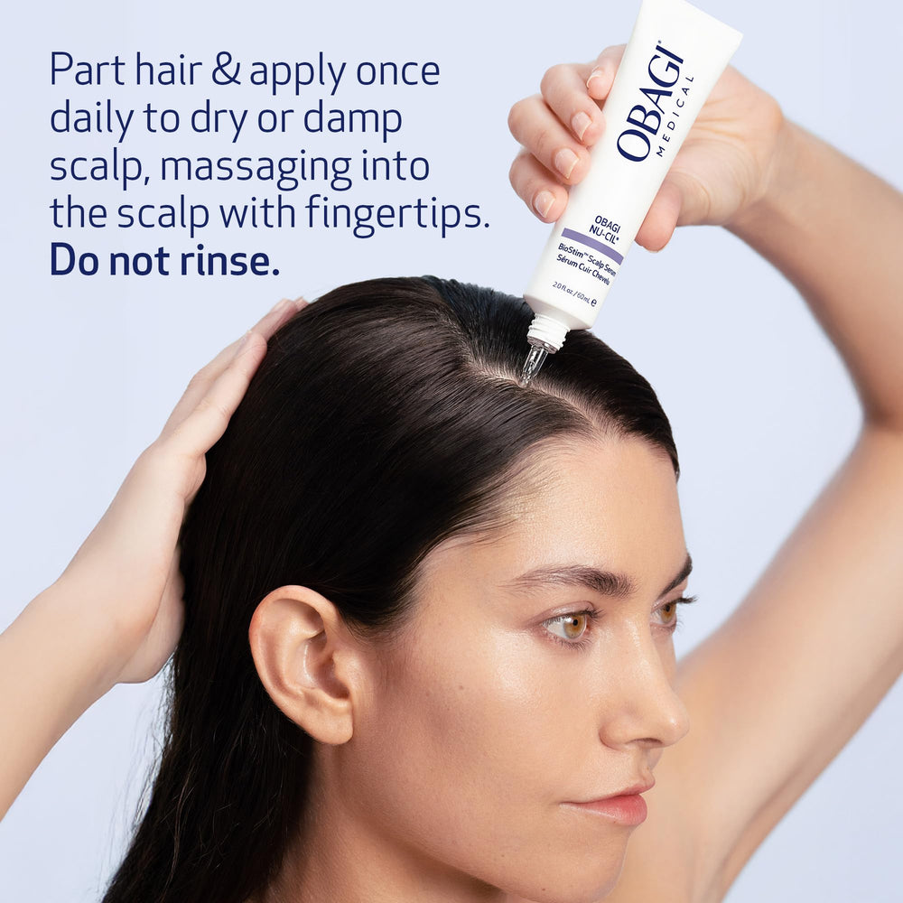 Obagi Nu-Cil BioStim daily application scene showing simple routine.