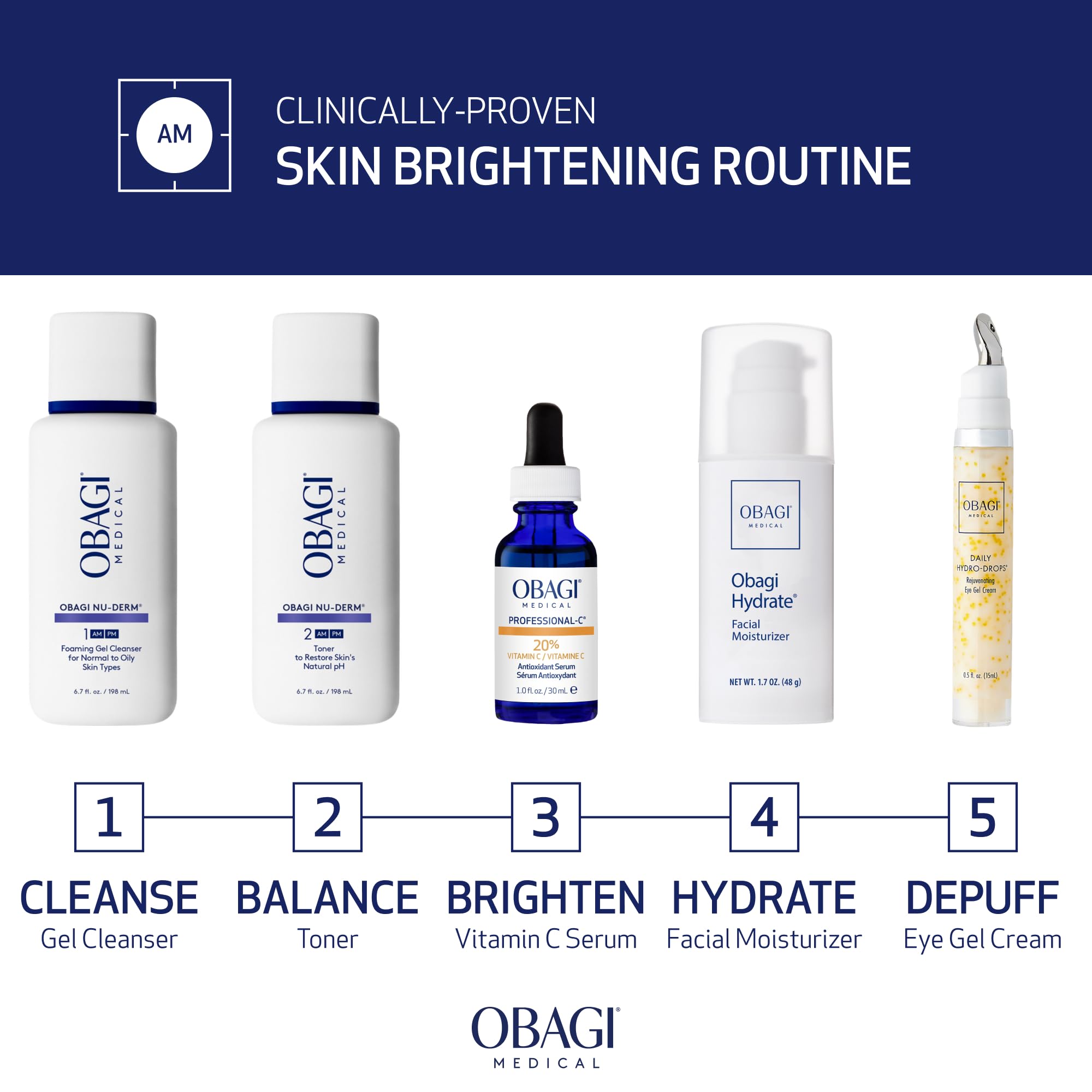 Obagi serum texture close-up showing smooth consistency.