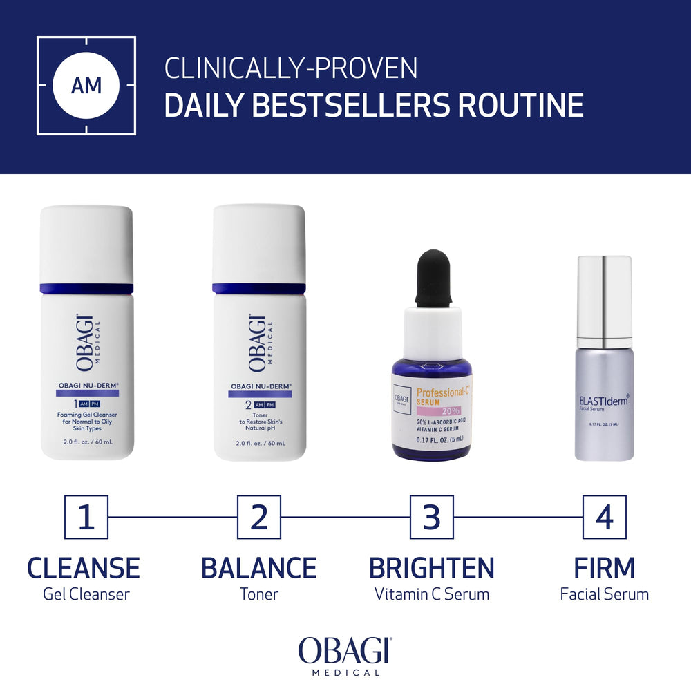 Obagi travel set face toner bottle delivering balanced skin and gentle toning.