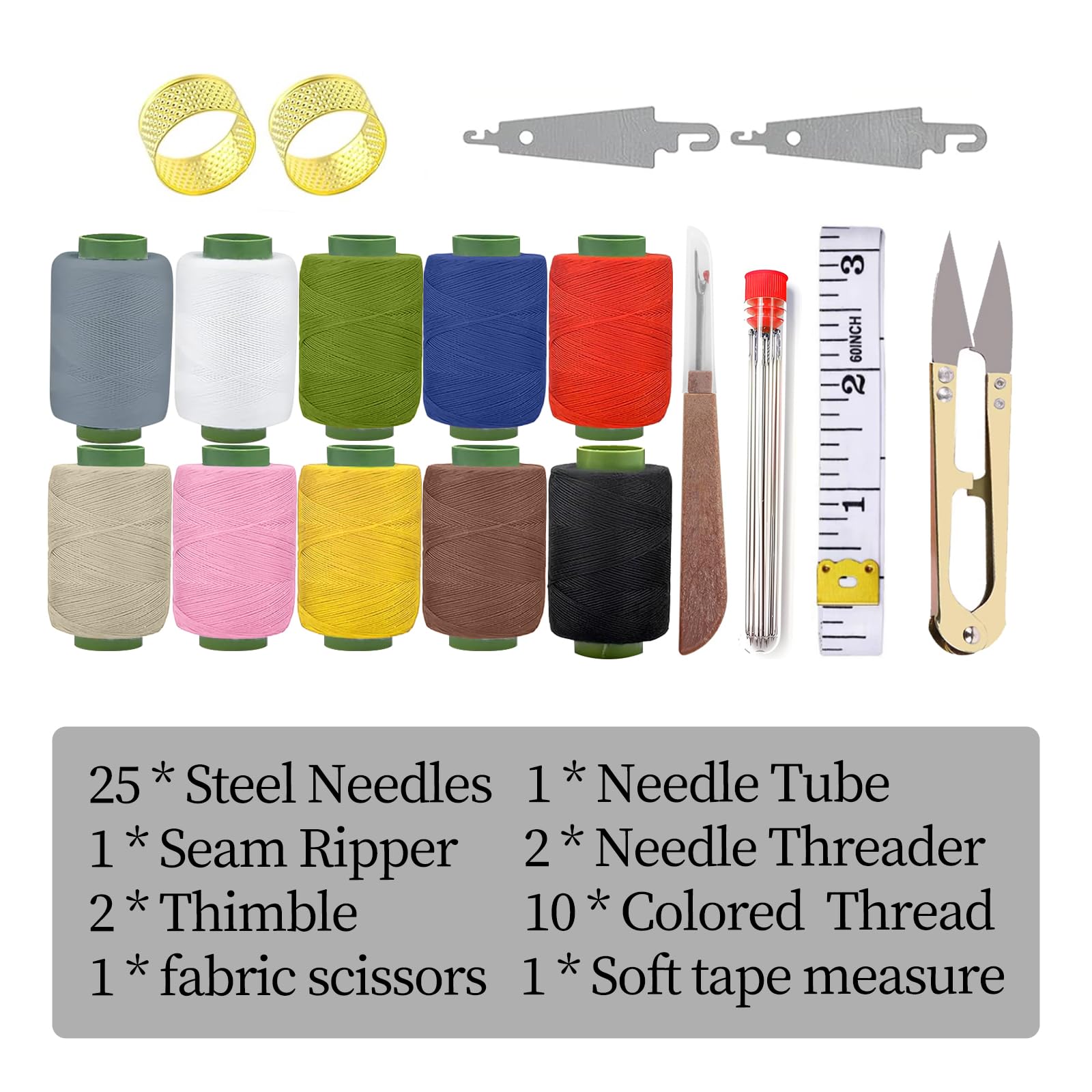 Obear adjustable thimbles protect fingers during handling and stitching.