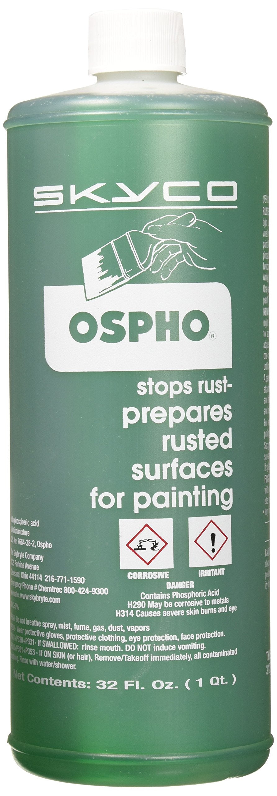 OBSESSED GARAGE Ospho 605 bottle for rust treatment and priming prep.