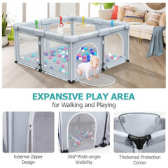 OCATO hanging rings on playpen for standing practice and reach