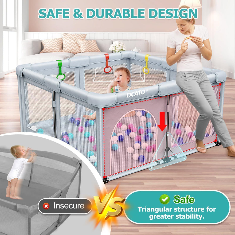 OCATO baby playpen ocean balls included for engaging playtime