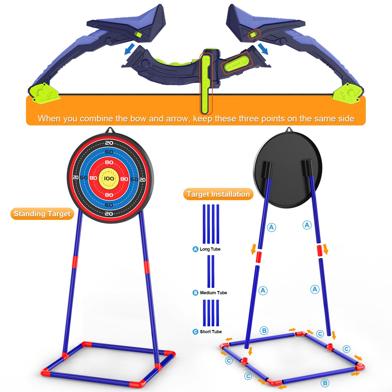 Ocditikl LED bows glow for low-light archery fun