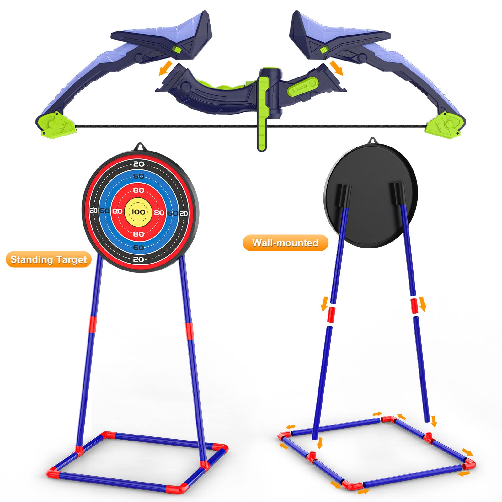 Ocditikl versatile indoor/outdoor archery play for kids