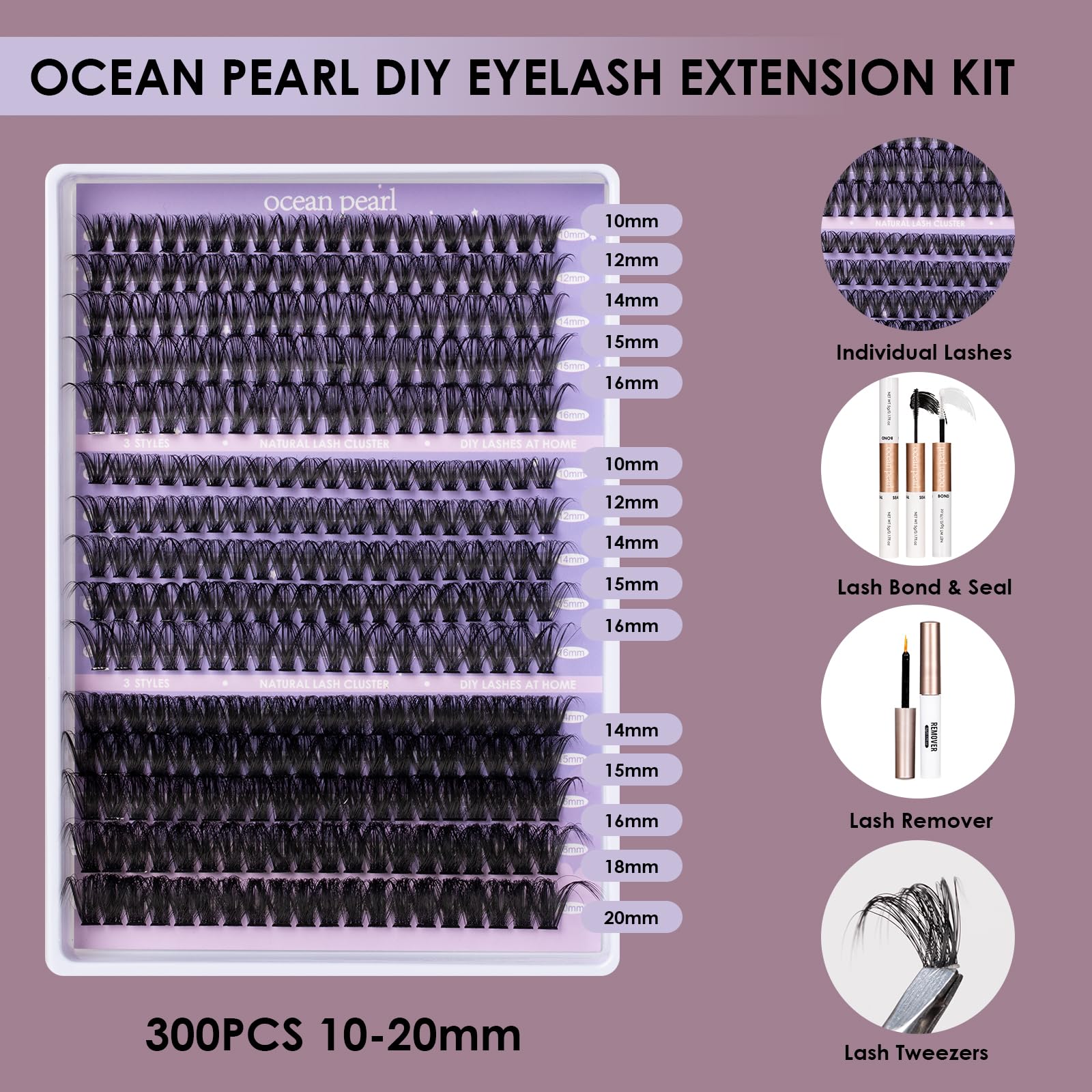 Ocean Pearl 40D clusters provide lightweight fullness for daily wear.