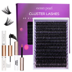 Ocean Pearl lash clusters kit open for a DIY salon-look at home.