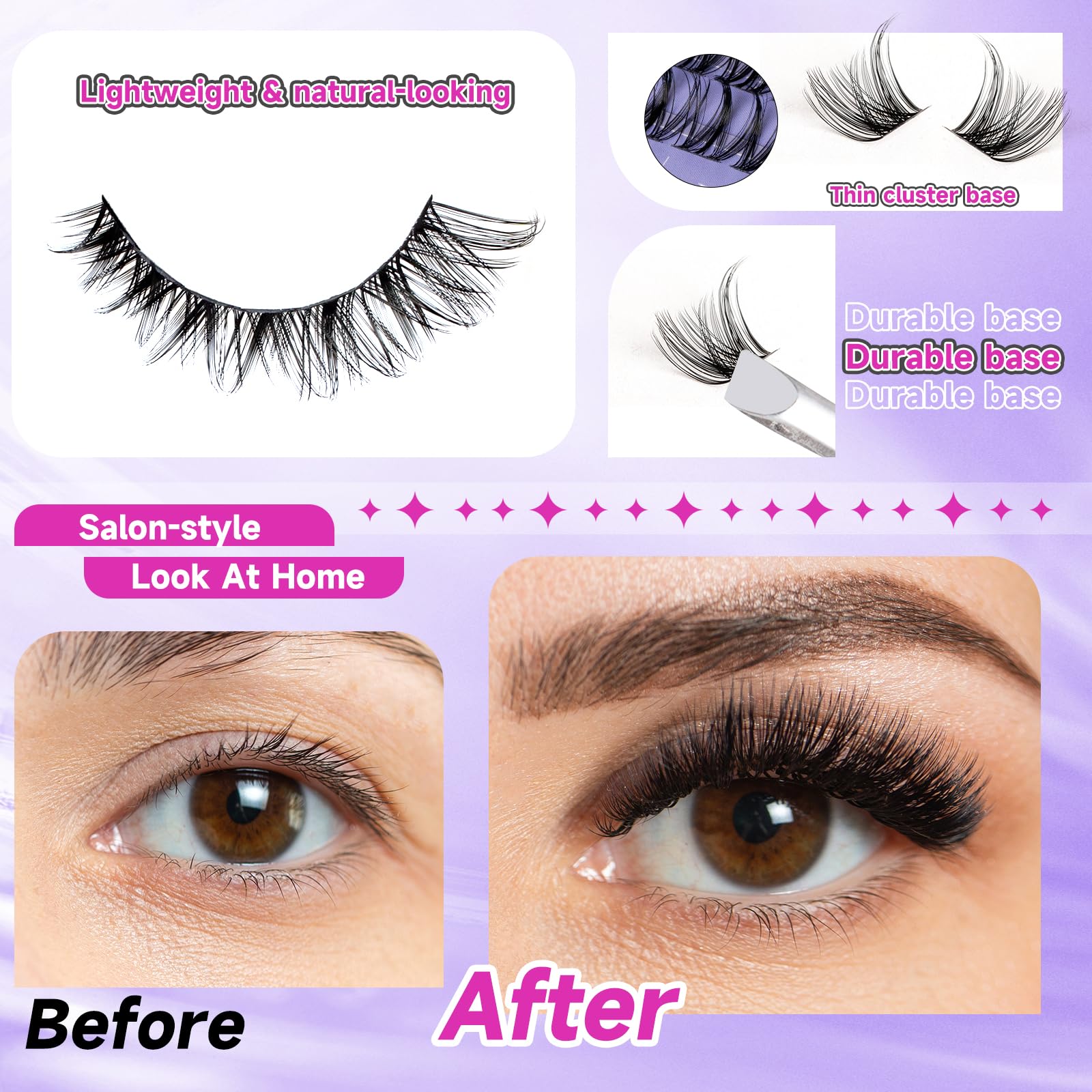 Ocean Pearl soft synthetic fibers feel light on the lash line.