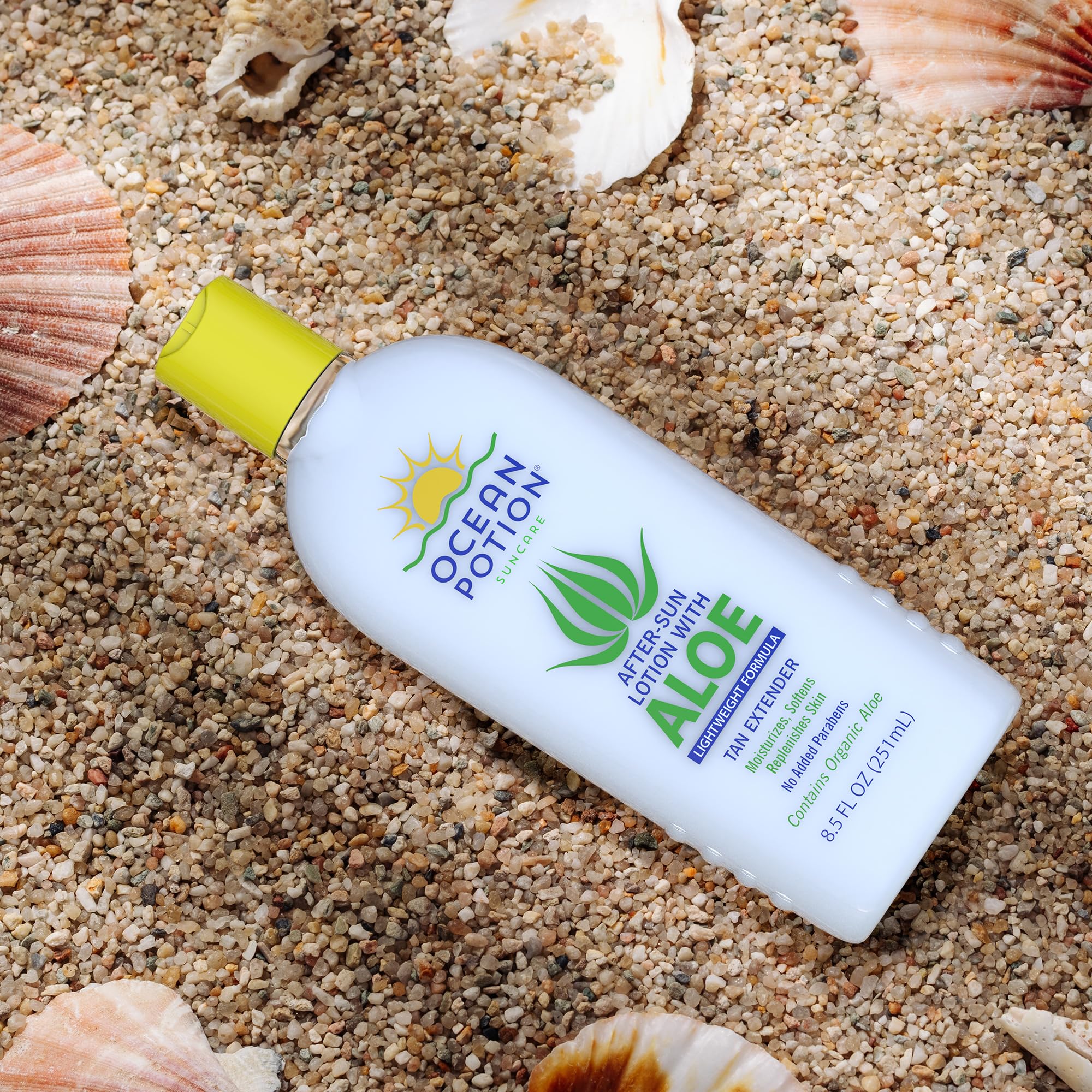 Ocean Potion beach scene conveys daily routine with post-sun comfort