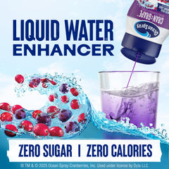 Ocean Spray Cran-Grape glass refresh, convenient hydration anytime.