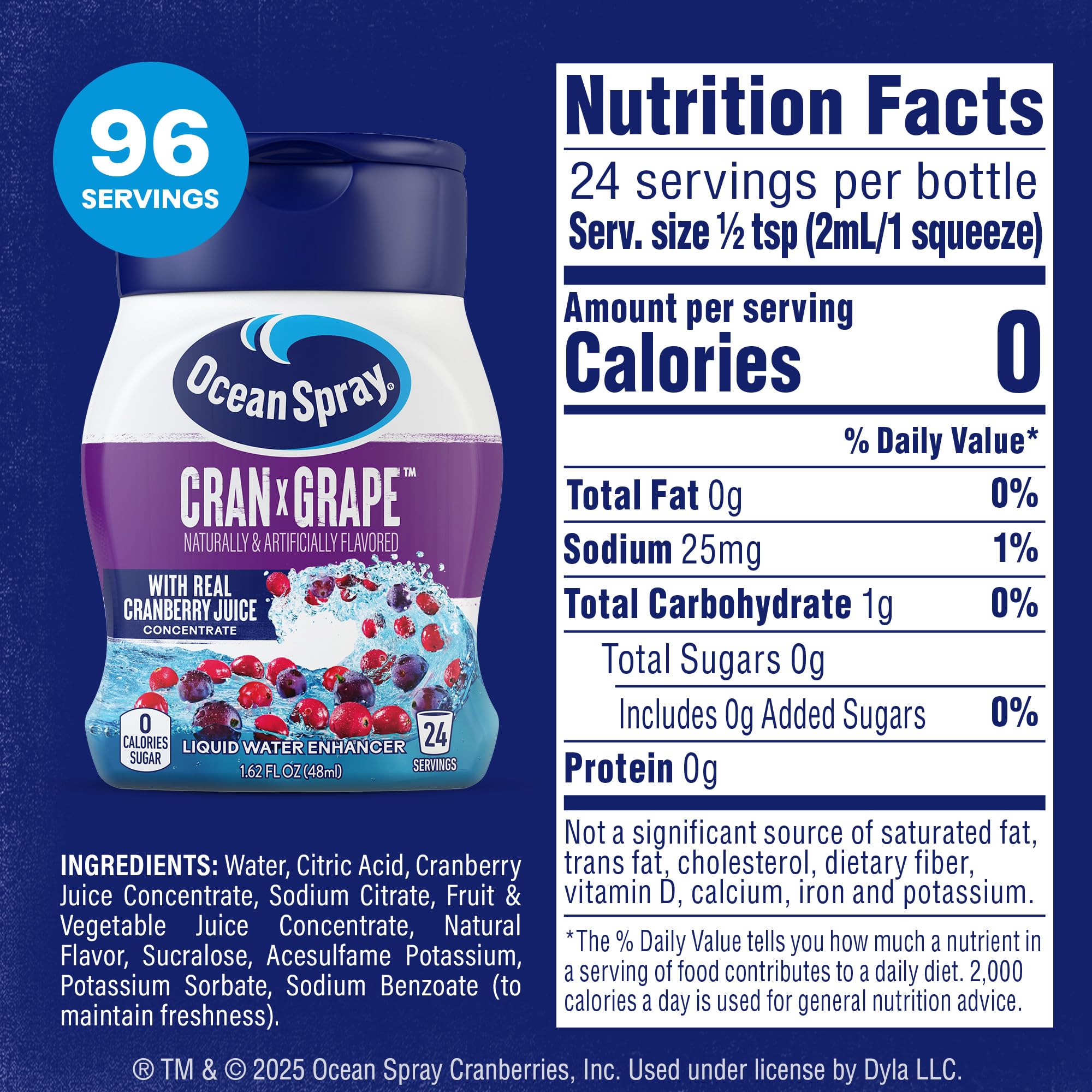 Ocean Spray Cran-Grape sachets for on the go flavor without calories.