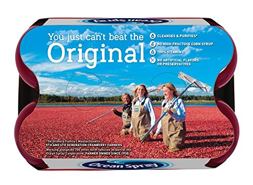 Six-pack Ocean Spray Cranberry Cocktail Juice Drink, convenient multi-pack option for busy families