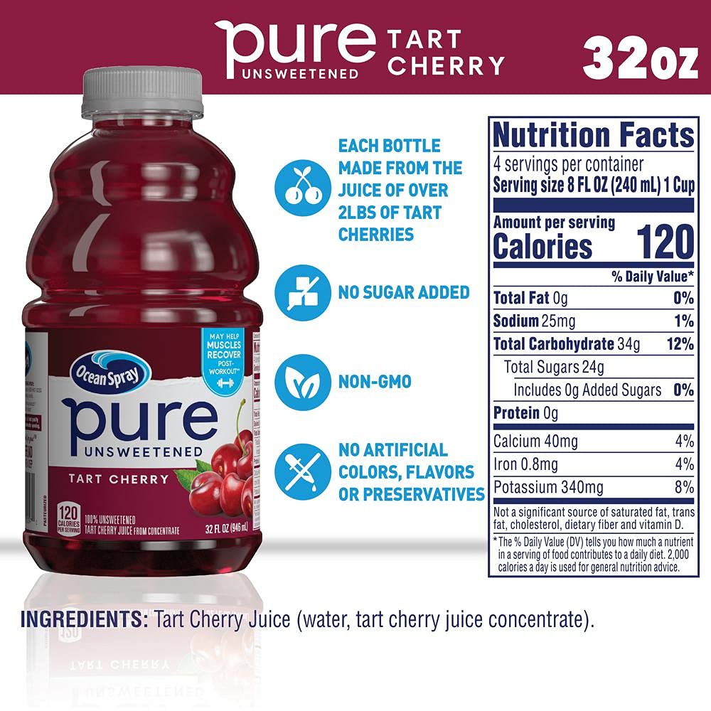 Pouring Ocean Spray Tart Cherry Juice to boost smoothies with vibrant flavor.
