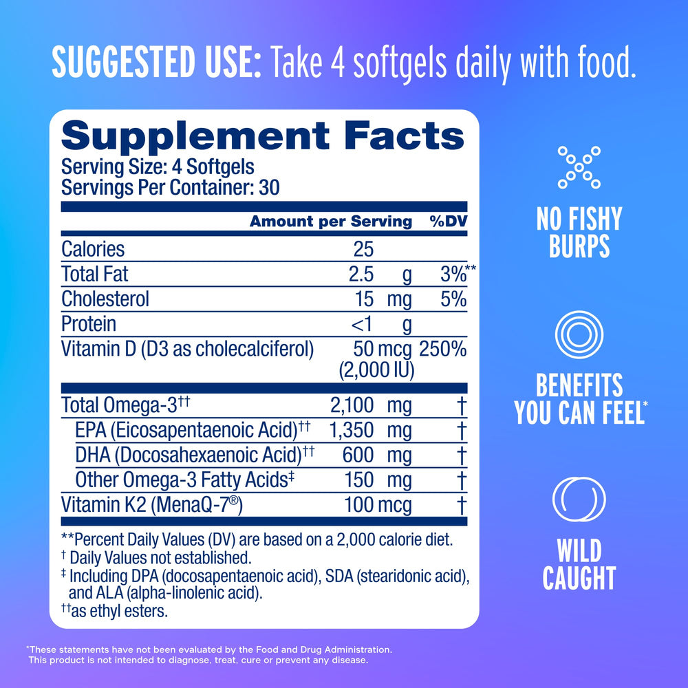Oceanblue orange-flavor omega-3 capsules for easy daily intake