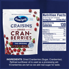 Close-up of Ocean Spray Craisins Original cranberries highlighting chewy texture.