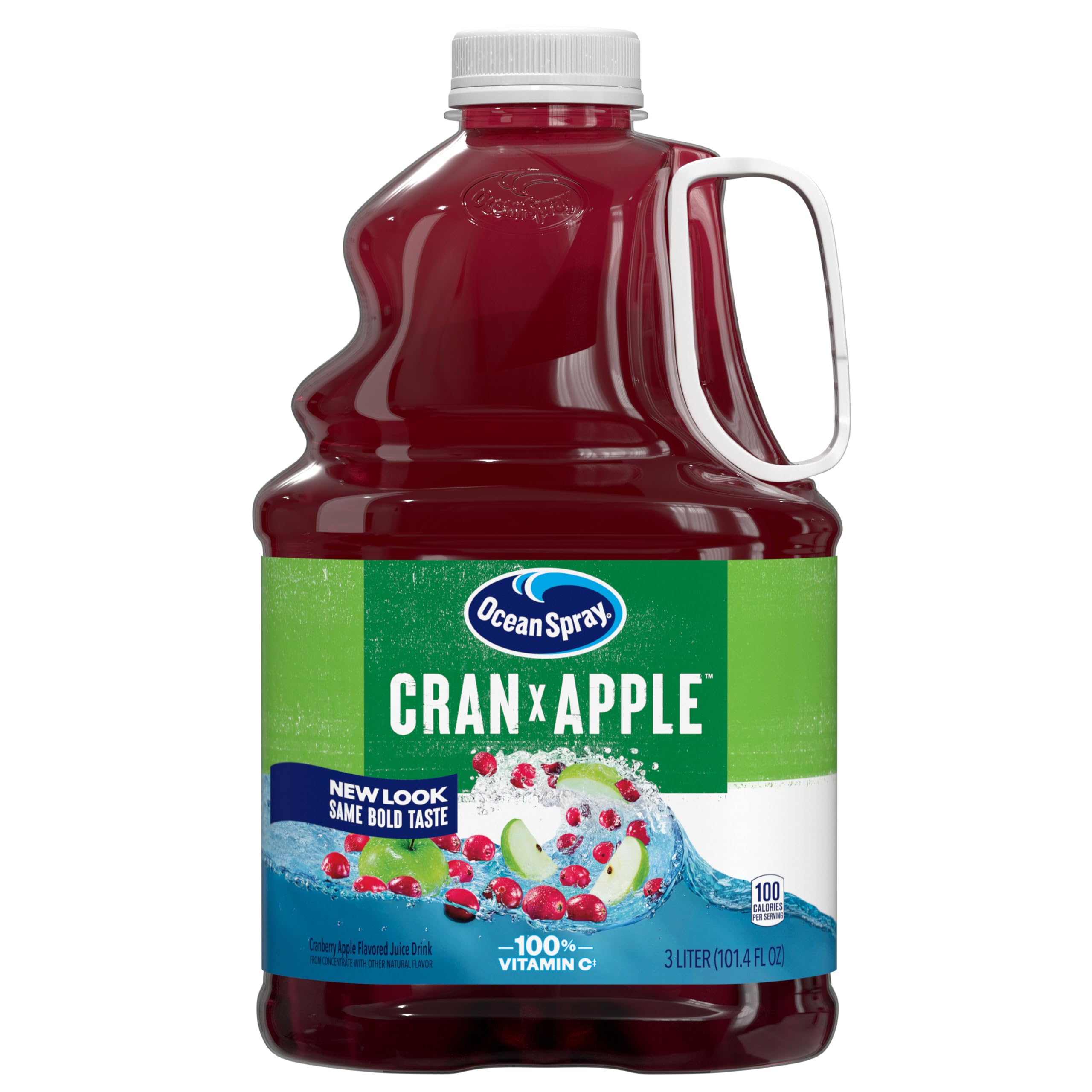 Ocean Spray Cran-Apple bottle delivers a bold cranberry-apple flavor for refreshment.