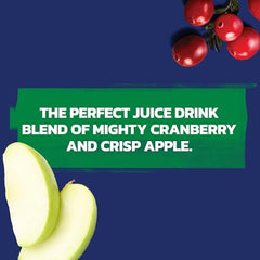 Ocean Spray Cran-Apple label closeup highlighting flavor blend.