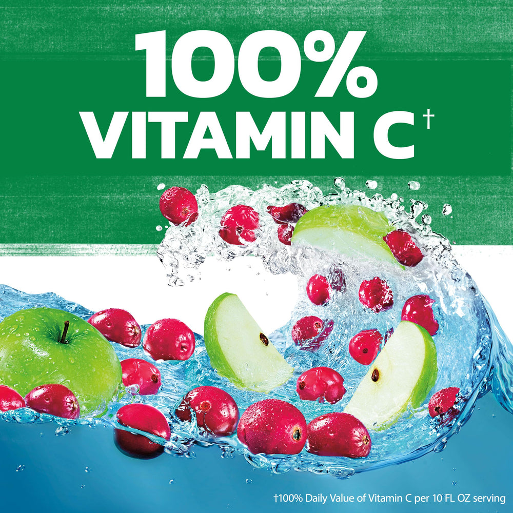 Ocean Spray Cran-Apple juice pour for quick refreshment.
