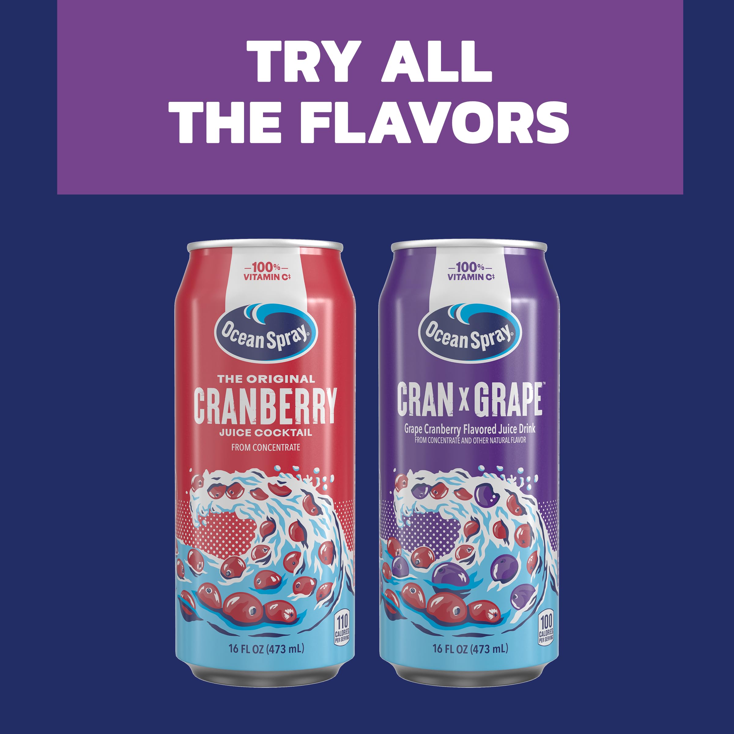 Ocean Spray Cran-Grape can cooling in a cooler, ready for adventure.