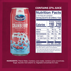 Ocean Spray Cranberry Juice Cocktail cooler display in a pack, ideal for gatherings.