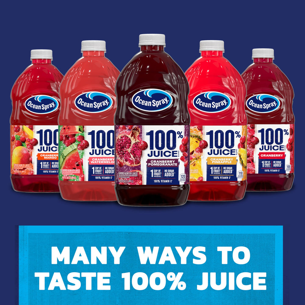 Ocean Spray Cranberry Pomegranate 64-ounce bottle shown as a family-size option