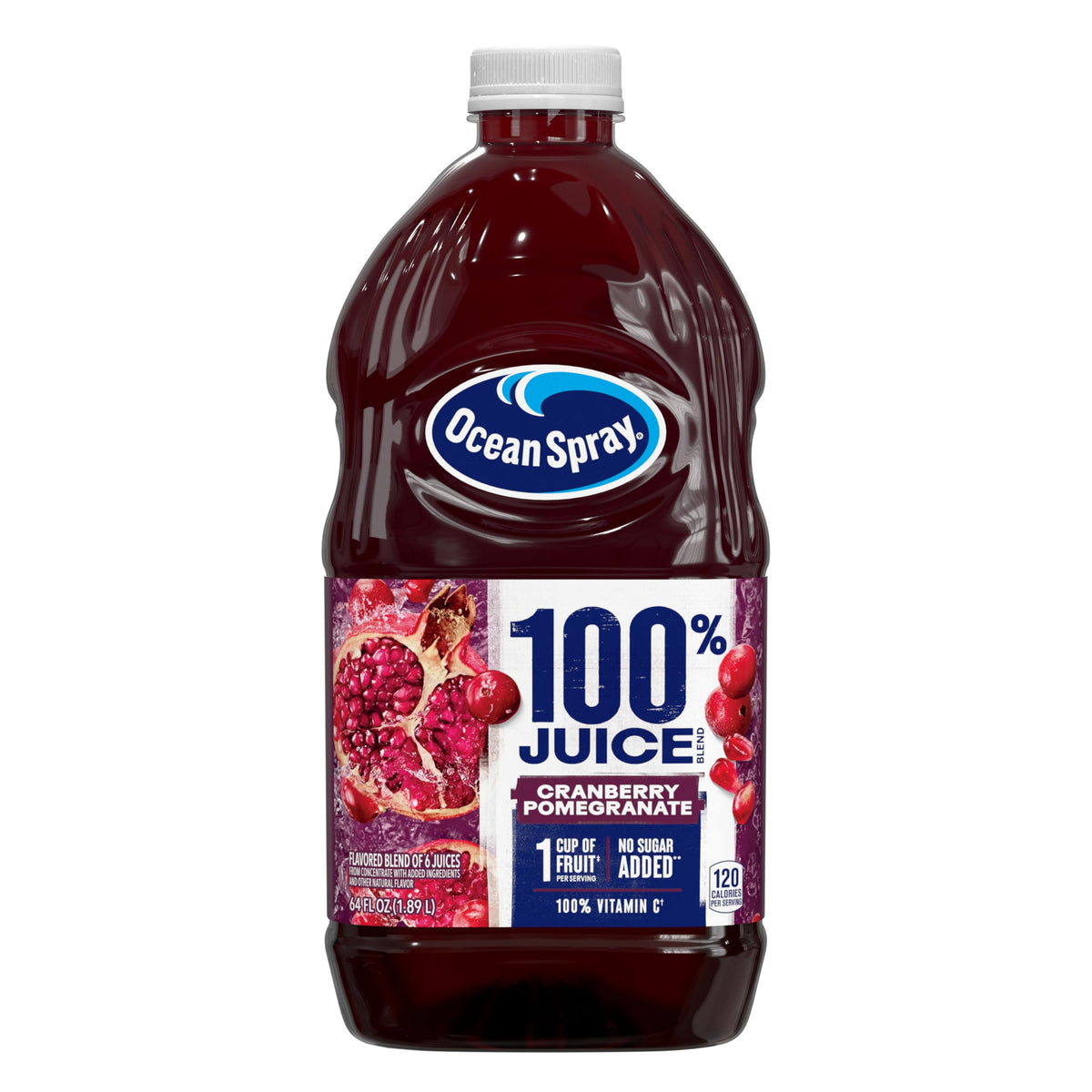 Ocean Spray Cranberry Pomegranate juice bottle front view for everyday refreshment