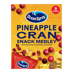 Ocean Spray Pineapple Cran Snack Medley 1oz pouch front for on-the-go snacking.