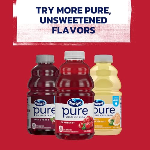 Ocean Spray Pure Unsweetened Cranberry Juice display for family meals
