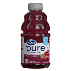 Ocean Spray Tart Cherry juice bottle shows pure unsweetened juice for daily sipping