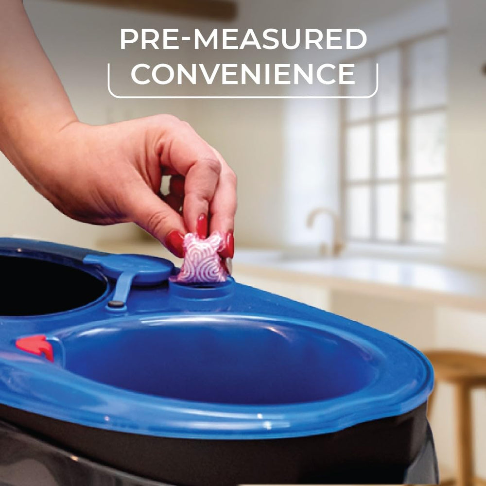 O-Cedar PACS lavender bubbles fizz in a mop bucket for easy, streak-free cleaning.