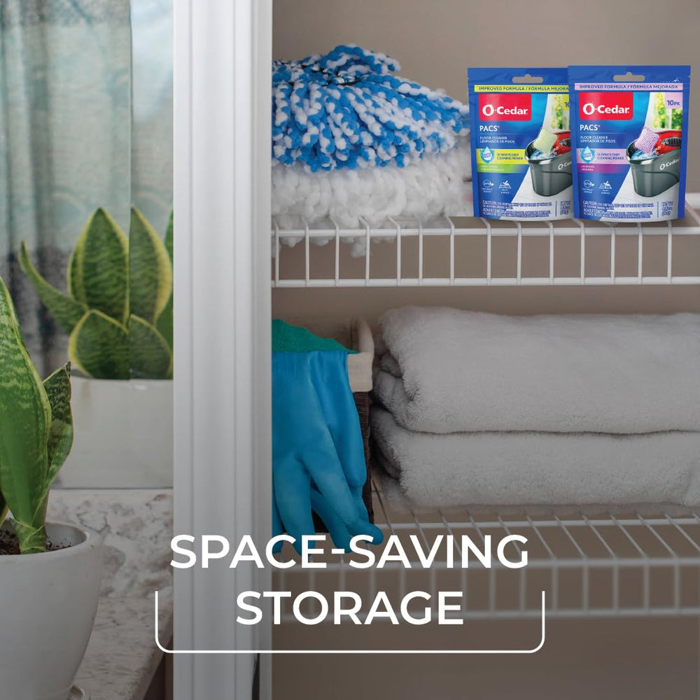O-Cedar PACS deliver effortless, streak-free floors after mopping.