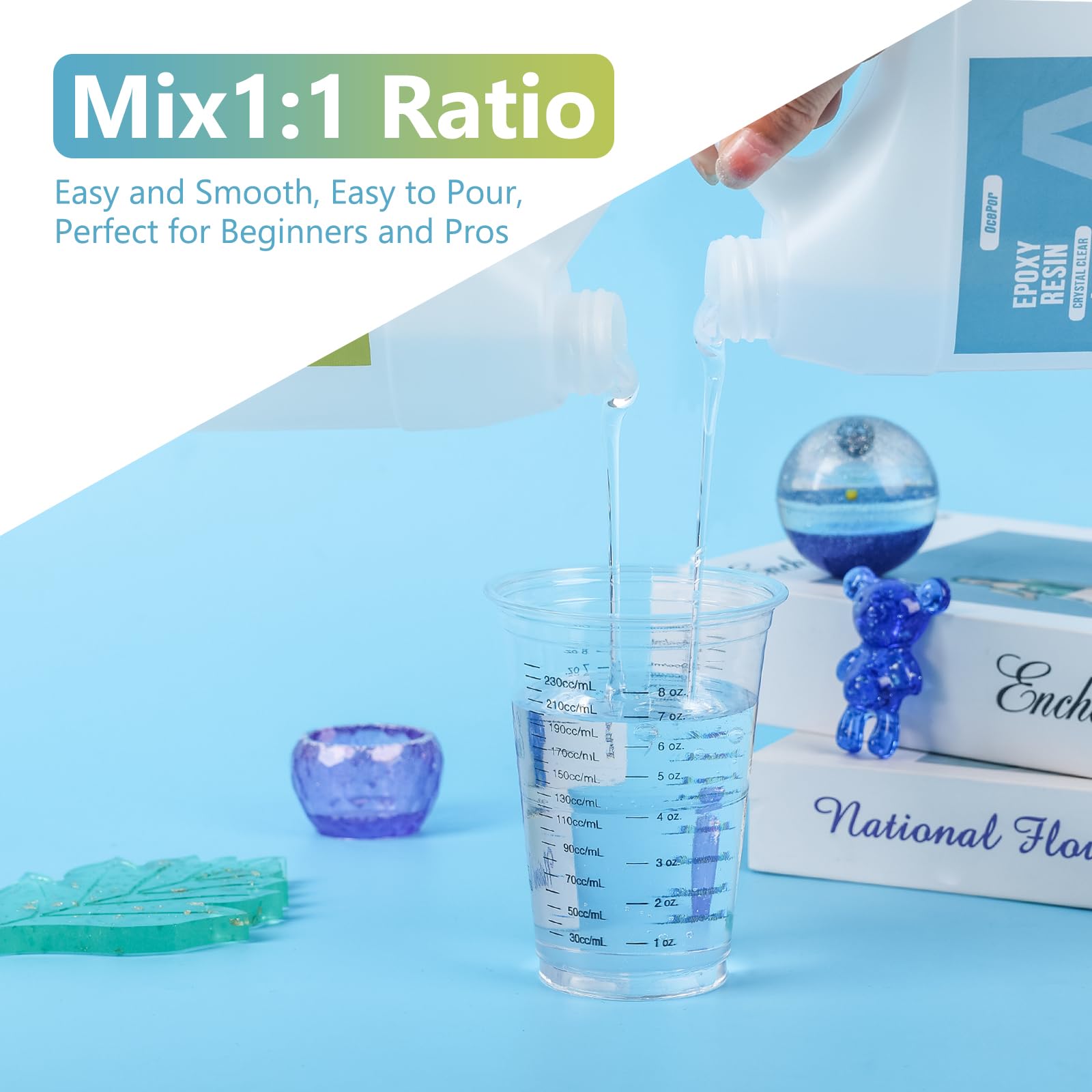 OcePor resin glossy-surface on a coaster shows durability and glass-like shine