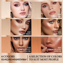 O'CHEAL contour brush double-headed design helps details blend.